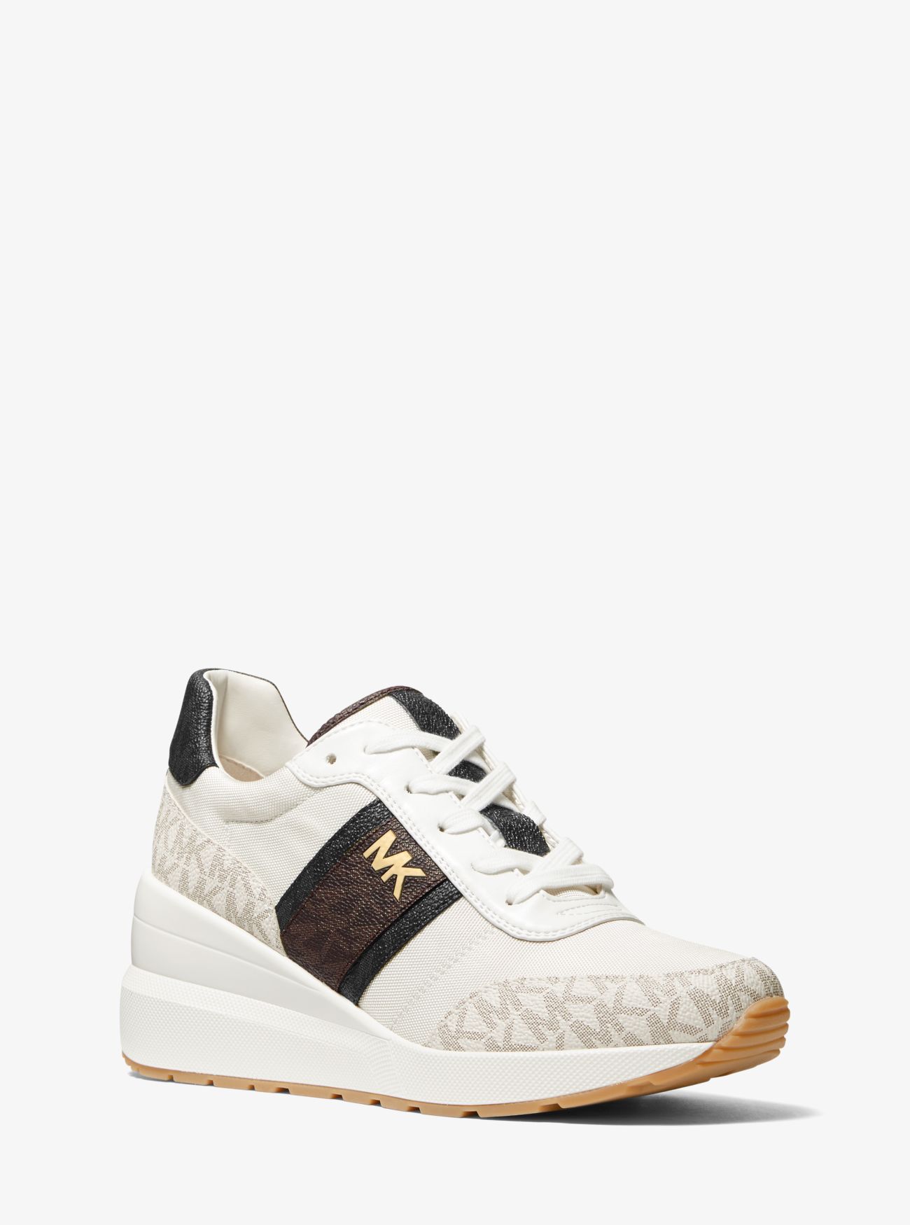 MK Mabel Color-Block Canvas Trainer - Vanilla - Michael Kors