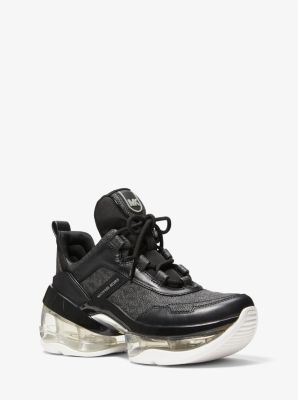 Olympia Extreme Logo And Leather Trainer | Michael Kors