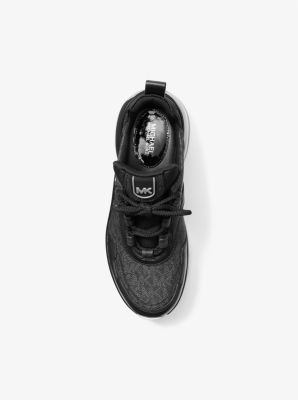Olympia Extreme Logo and Leather Trainer | Michael Kors Canada