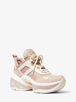 Michael kors liv on sale bubble trainer sneakers