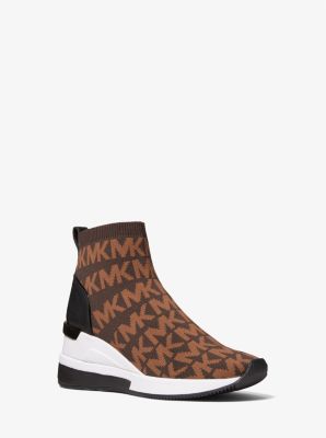 Skyler Logo Stretch Knit Sock Sneaker Michael Kors