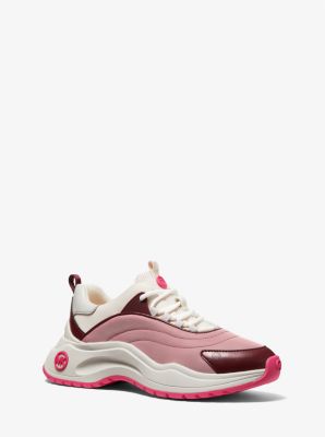 【Michael Kors】Dara Mixed-Media Trainer Michael Kors Dara Mixed-Media Trainer - ShopStyle Sneakers
