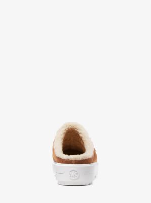 Emmett Quilted Suede Sneaker Mule in LUGGAGE - Sale | Michael Kors