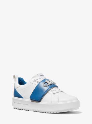 Emmett Two-Tone Logo Embellished Leather Sneaker | Michael Kors