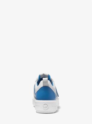 Sneaker Emmett bicolore in pelle con logo e decori in BLU HERITAGE | Michael Kors