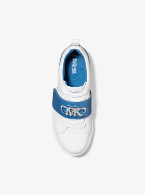 Sneaker Emmett bicolore in pelle con logo e decori in BLU HERITAGE | Michael Kors