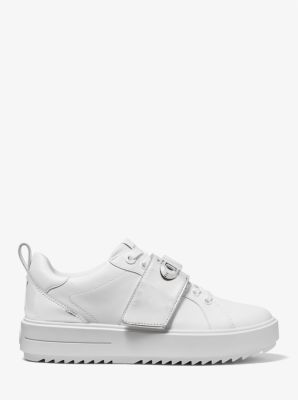 Michael kors casey on sale logo tape leather sneaker