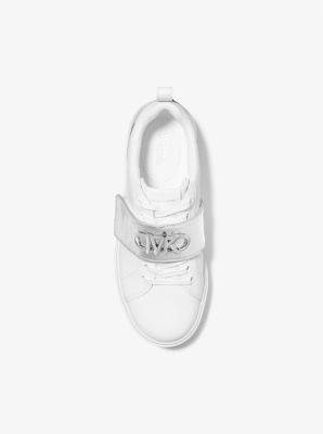 Emmett Two-Tone Logo Embellished Leather Sneaker | Michael