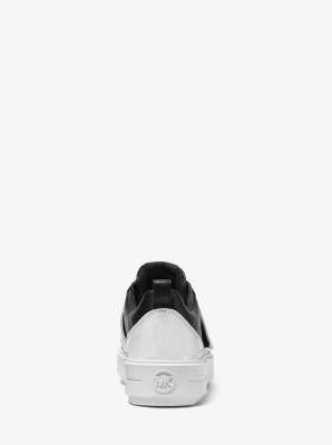 Emmett Two-Tone Logo Embellished Leather Sneaker | Michael Kors