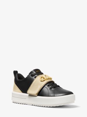 Emmett Embellished Leather Sneaker | Michael Kors