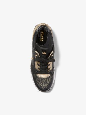 Sneaker Georgie aus Wildleder und Logostoff in Metallic-Optik image number 3