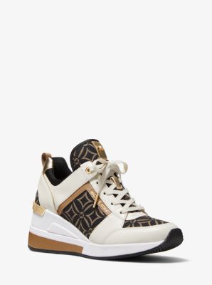 basket michael kors femme noir et or