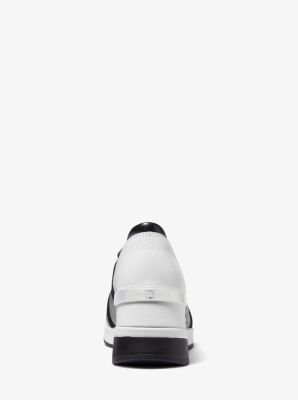 Geena Metallic Logo Jacquard Trainer