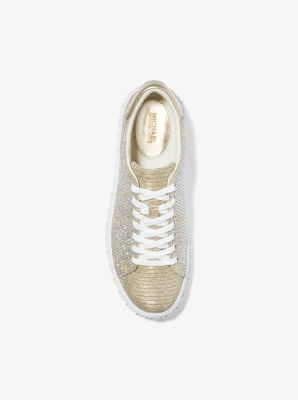 Michael kors gold on sale slip on sneakers