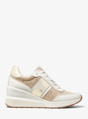 Zapatilla Mabel de malla de cadena brillante con rayas