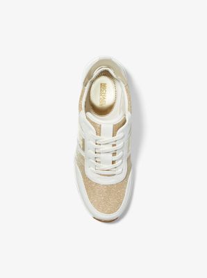 Zapatilla Mabel de malla de cadena brillante con rayas