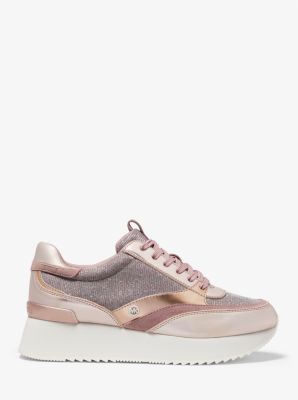 Mariah Mixed-Media Trainer in SOFT PINK | Michael Kors