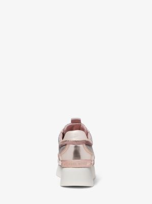 Mariah Mixed-Media Trainer in SOFT PINK | Michael Kors