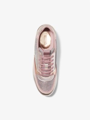 Mariah Mixed-Media Trainer in SOFT PINK | Michael Kors