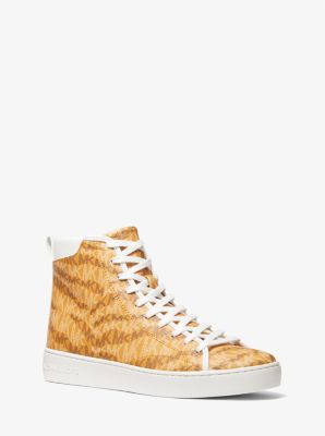 Edie Animal Print Logo High-Top Sneaker