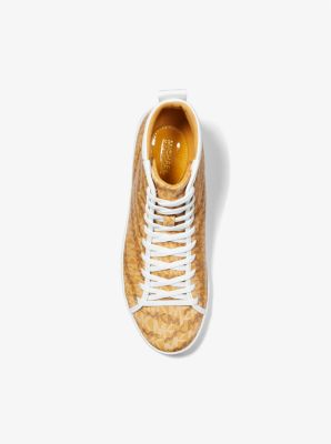 Edie Animal Print Logo High-Top Sneaker