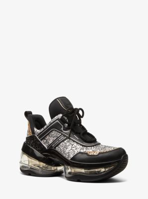 michael kors glitter tennis shoes