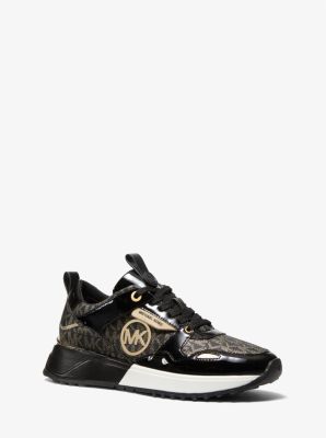 Sneaker Theo aus Lackleder und Logostoff in Metallic-Optik image number 0