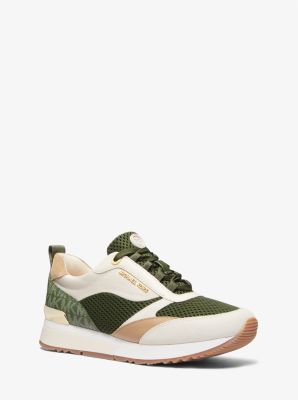 Allie embellished leather hot sale and canvas trainer