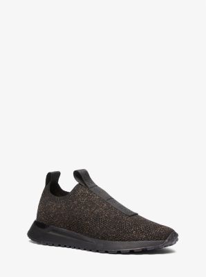 Bodie Logo Tape Metallic Stretch Knit Slip-On Trainer image number 0