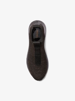 Bodie Logo Tape Metallic Stretch Knit Slip-On Trainer image number 3