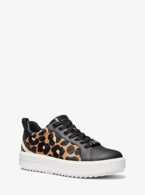 Emmett Animal Print Calf Hair and Leather Sneaker image number 0