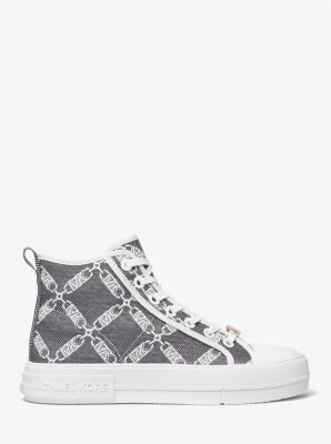 Hoge sneaker Evy van jacquard met Empire-logo image number 1