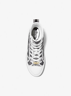 Evy Empire Logo Jacquard High-Top Sneaker