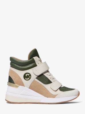 Gentry Leather and Canvas High-Top Wedge Trainer image number 1