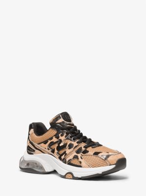 Kit Extreme Mesh and Leopard Print Calf Hair Trainer