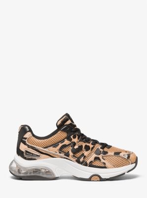 Kit Extreme Mesh and Leopard Print Calf Hair Trainer