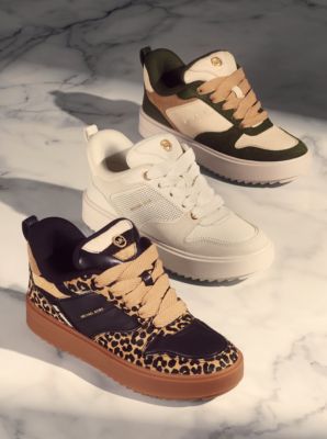 Rumi Color-Block Leather Platform Sneaker | Michael Kors