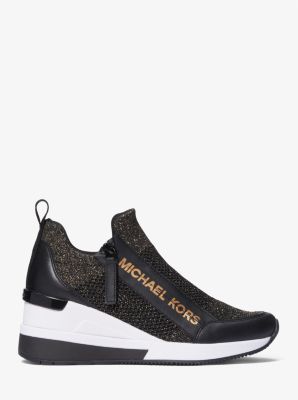 Sneaker Willis aus Stretch-Strick in Metallic-Optik image number 1