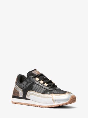 Michael kors fashion black and gold trainers