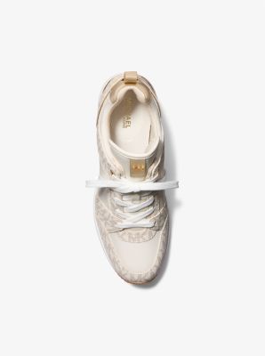 Michael michael kors georgie canvas and leather sneaker best sale