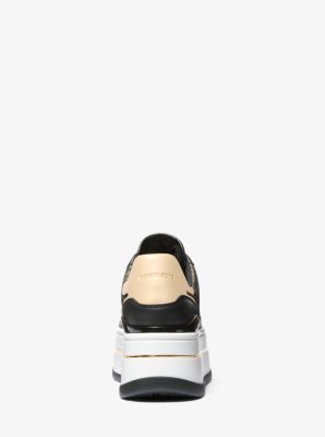 Sneaker Hayes mit Empire-Detail in Metallic-Optik und Leder