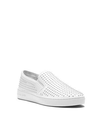 michael kors white slip ons