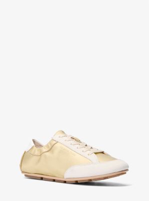 Susie Metallic Leather and Suede Trainer image number 0