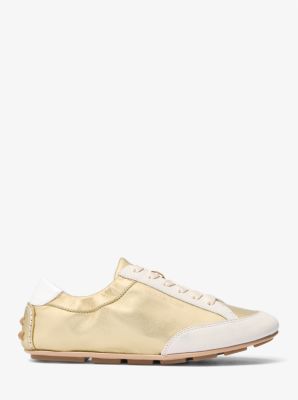 Susie Metallic Leather and Suede Trainer image number 1