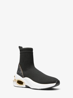 Toni Stretch Knit and Empire Monogram Sock Sneaker Michael Kors