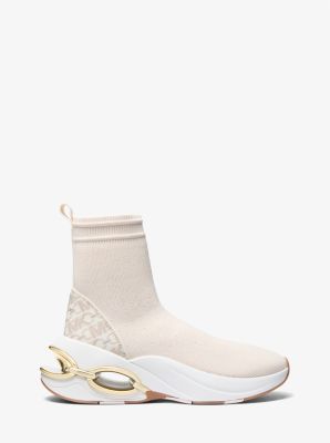 Toni Stretch Knit and Empire Monogram Sock Sneaker