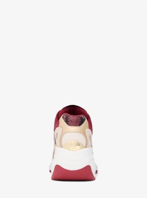 Sneaker Zuma aus Leder mit Schlangenprägung und Mesh image number 3