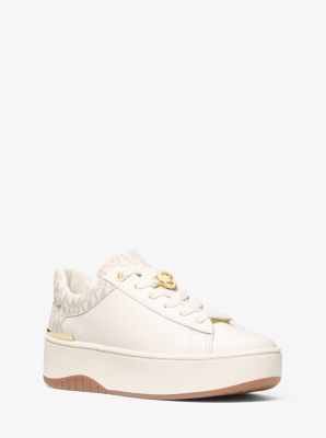 Sneaker Dottie aus Leder und Signature-Logostoff