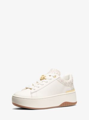 Sneaker Dottie aus Leder und Signature-Logostoff