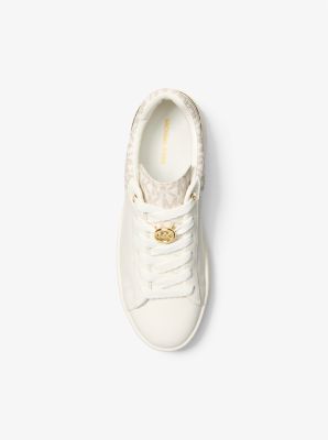 Sneaker Dottie aus Leder und Signature-Logostoff